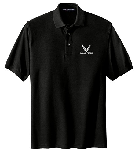 Spiffy Custom Gifts Mens U.S. Air Force Embroidered Polo Shirt