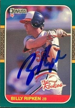 Billy Ripken Autographed/Hand Signed Baseball Card (Baltimore Orioles) 1987 Donruss #16