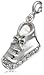Sterling Silver Diamond Baby Shoe Charm, (0.15 cttw)