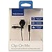 Insignia Lavalier Microphone Clip on Mic Made for Mobile, Optimized for Voice, Improved Audio, Black