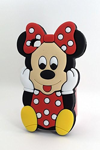 Red 3D Cartoon Minnie Mouse Soft Silicone Rubber Skin Case Cover for iphone 4/4g/4s