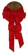 Club Pack of 144 Red Christmas Bows with Gold Glitter 36"