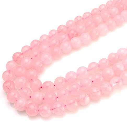 Joolanda Natural Genuine AAA Quality Rose Quartz Round Beads, Semi-Precious Gemstone Beads, Polished Beads Strand for Jewelry Making (Size: 4mm, 100pcs / Order)