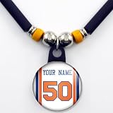 New York Knicks Basketball Jersey Necklace Personalized with Your Name and Number