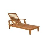 Anderson Teak SL-109 Brianna Sun Lounger with Arm (Natural)