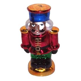 Electroplated 4  Nutcracker Soldier Red by Lava