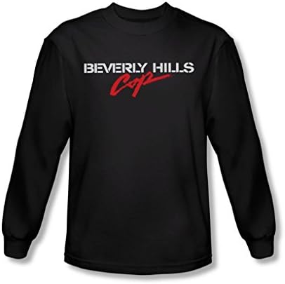 Beverly Hills Cop - Mens Logo Long Sleeve Shirt In Black, Size: Medium, Color: Black