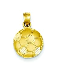 14K Gold Soccer Ball Charm Sports Pendant FindingKing