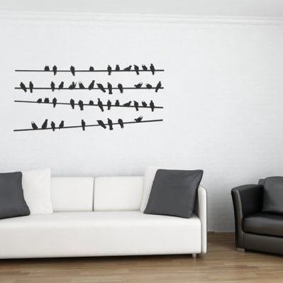 Birds on a Line Wall Stickers
