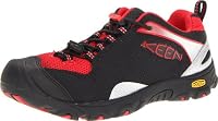 KEEN Jamison Hiking Sneaker (Toddler/Little Kid/Big Kid),Black/True Red,2 M US Little Kid by Keen