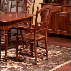Chatham Furniture 6591A (Antique Black) Highland Road Sheaf Back Arm Chair Finish: Antique Black