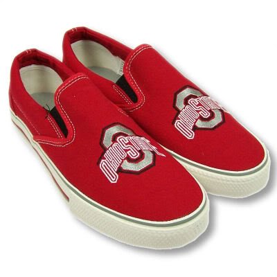 OHIO STATE BUCKEYES SLIP ON SNEAKERS MENS 10 WOMENS 11.5