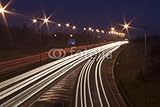 IMAGE OF Wallmonkeys Peel and Stick Wall Decals - Car Light Rails on the M1 in England, Uk. - 48