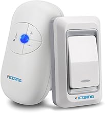 VicTsing&reg; Plug-in Wireless Doorbell with Push Button