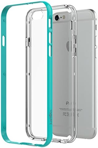 iPhone 6 Case / iPhone 6s case, JustOla [J-Sheer Series] Clear, Slim, Perfect fit, Scratch Protection with Vibrant Trendy Color for Apple iPhone 6/6s bumper case cover (2016) - Mint
