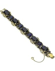 Sorrelli "Blue Jean Dream" Square Dark Indigo and Montana Swarovski Crystals with Light Accents Bracelet