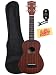 Kala KA-MK-S Makala Soprano Ukulele Bundle with Gig Bag, Tuner, and Polishing Cloth - White Accents