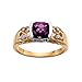 14kt Amethyst and Diamond Ring title=