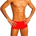 Mens New Red Solid Hot Body Boxer Swimsuit Gary Majdell Sport Size Medium