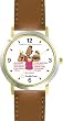All of THE 7 HABITS #2 - Black Youth (Spanish Text) - DELUXE TWO-TONE WATCH from THE 7 HABITS - WATCH COLLECTION BY WATCHBUDDY&reg; - Arabic Numbers - Brown Leather Strap-Size-Women's Size-Small