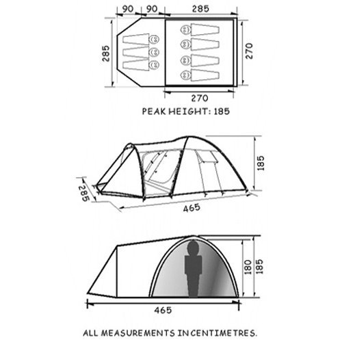 Skandika Vaestervik 4 Man Tent - Green