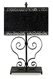 Sophisticated Cast Iron Arabesque Table Lamp