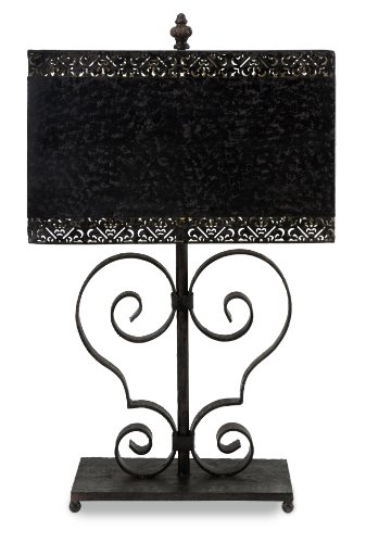 Sophisticated Cast Iron Arabesque Table Lamp