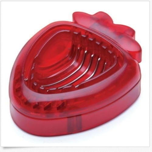 Strawberry Berry Stem Gem Leaves Huller Remover Fruit Corer Slicer Cutter Split