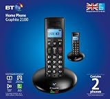 picture of BT Graphite 2100 Twin DECT Digital Cordless Phone - Black
