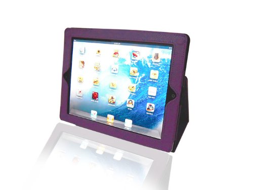 Bear Motion ® Premium Cover Case for iPad 2 2nd Generation Folio with 3-in-1 built-in Stand for Apple iPad 2 Tablet (Purple) - 24 HOURS Extreme Value Buy