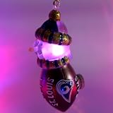 Pack of 4 Seattle Seahawks 5" Light-Up Snowman Christmas Ornaments
