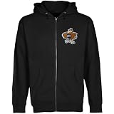 NCAA Oral Roberts Golden Eagles Black Logo Applique Midweight Full Zip Hoody