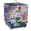 Blue Ribbon 14-Inch by 16-Inch by 17-1/2-Inch Complete Bird Cage Kit for Small Birds, Black/Smoke