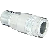 Dixon Valve DC504 Steel Air Chief Automotive Interchange Quick-Connect Air Hose Socket, 3/8" Coupler x 1/2" NPT Male Thread, 70 CFM Flow Rating