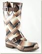 Jeffrey Campbell - Women's Brown Squares Rain Boots