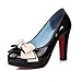 Charm Foot Womens Platform High Heel Pumps With Bows