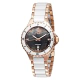 Swiss Watches:Oniss Paris Women's ON8012-LRG Swiss Quartz Mother of Pearl Ceramic & Stainless Steel Brown Dial Watch