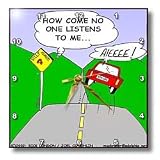 Londons Times Funny Society Cartoons - Talking Signs - Wall Clocks