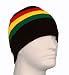 Black, Green, Yellow and Red Rasta Color Striped Short Beanie