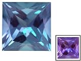 Jewelry : MIN 3.00CT 8X8MM PRINCESS CUT RUSSIAN LAB ALEXANDRITE