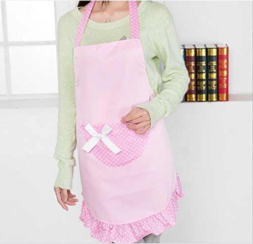Attractive Princess Style Design Women Girls Ladies Korean Work Apron Lovely Polka Dot with Butterfly for Cooking Kitchen Apron