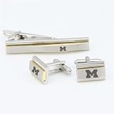 Michigan Wolverines Gold & Silver Tone Cufflinks