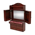 SEI Cherry Wall-Mount Jewelry Armoire