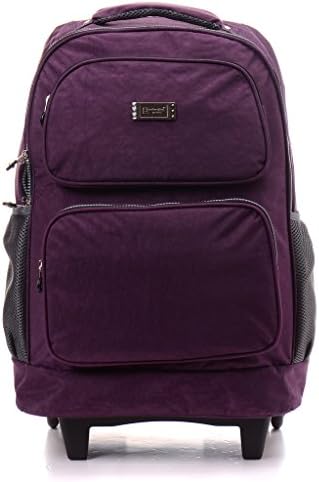 Wolves King Women's 21 Rolling Book Bag Purple