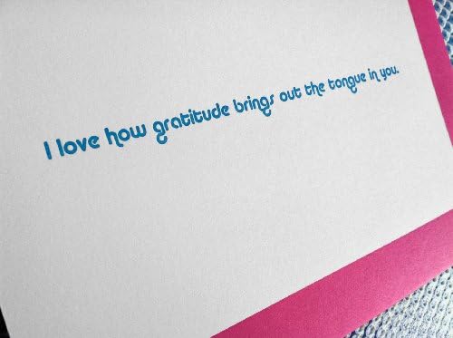 Lusty Letter "Thank You: Lick Me" Greeting Card