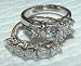 4.5 carats WHITE GOLD DIAMOND RING & wedding band SET new