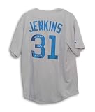 Ferguson Jenkins Autographed/Hand Signed Chicago Cubs Gray Majestic Jersey Inscribed ''HOF 91'' and