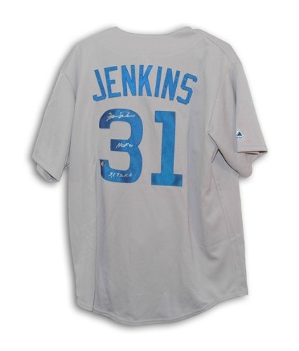 Ferguson Jenkins Autographed/Hand Signed Chicago Cubs Gray Majestic Jersey Inscribed ''HOF 91'' and