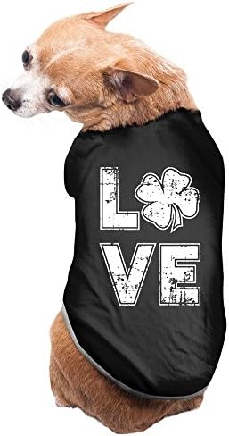 Jade Cool Love Four Leaf Clover Poster Dog Pets Costumes Black Size M