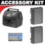 Deluxe DB ROTH Camcorder Case + Two(2) Spare Batteries For The JVC Everio GZ-HD5, HD40, HD30, HD10, MG730 High Definition Camcorders